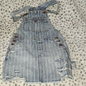 American eagle denim overall skirt.